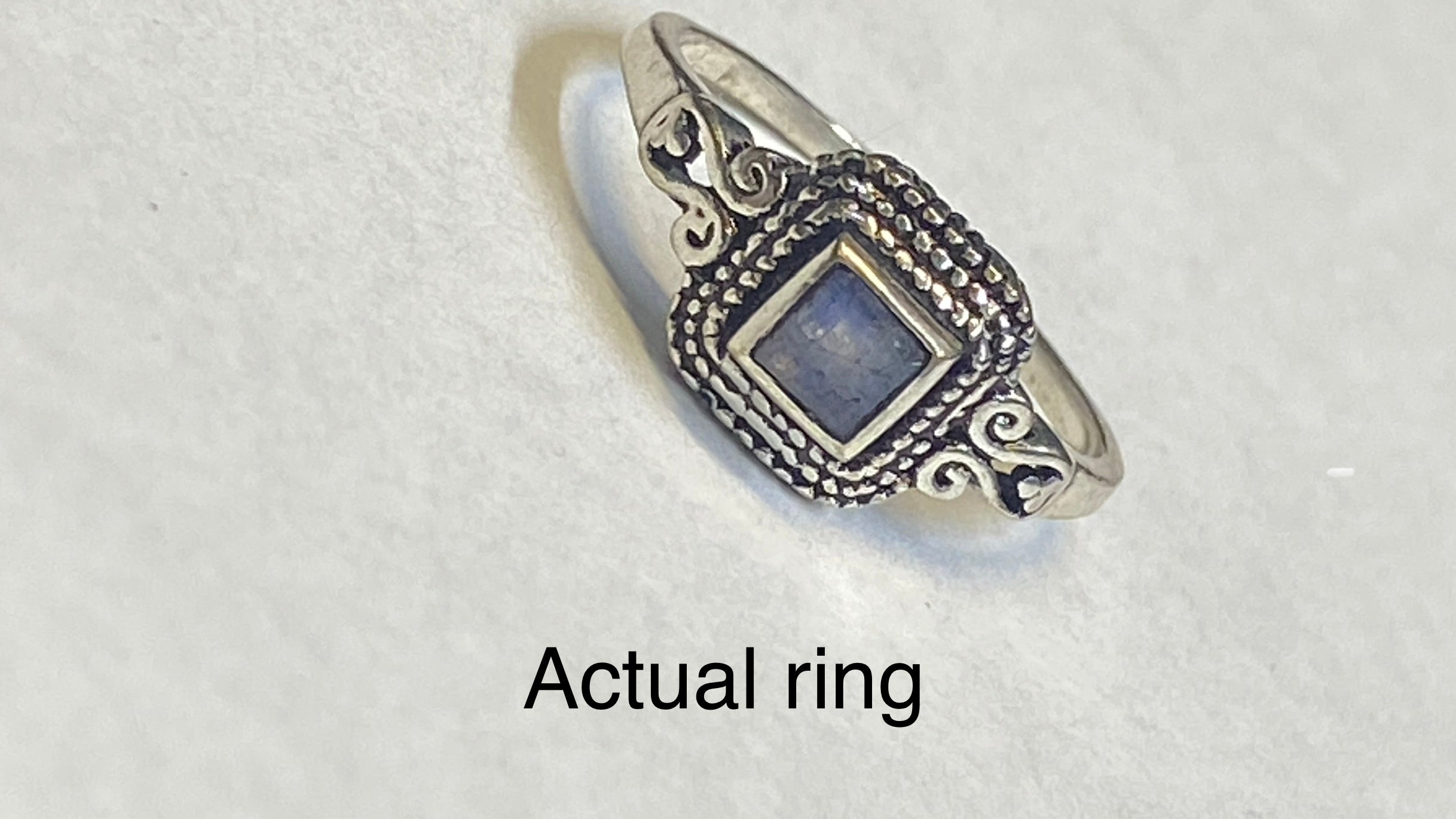 Moonlit Elegance – Rainbow Moonstone Ring