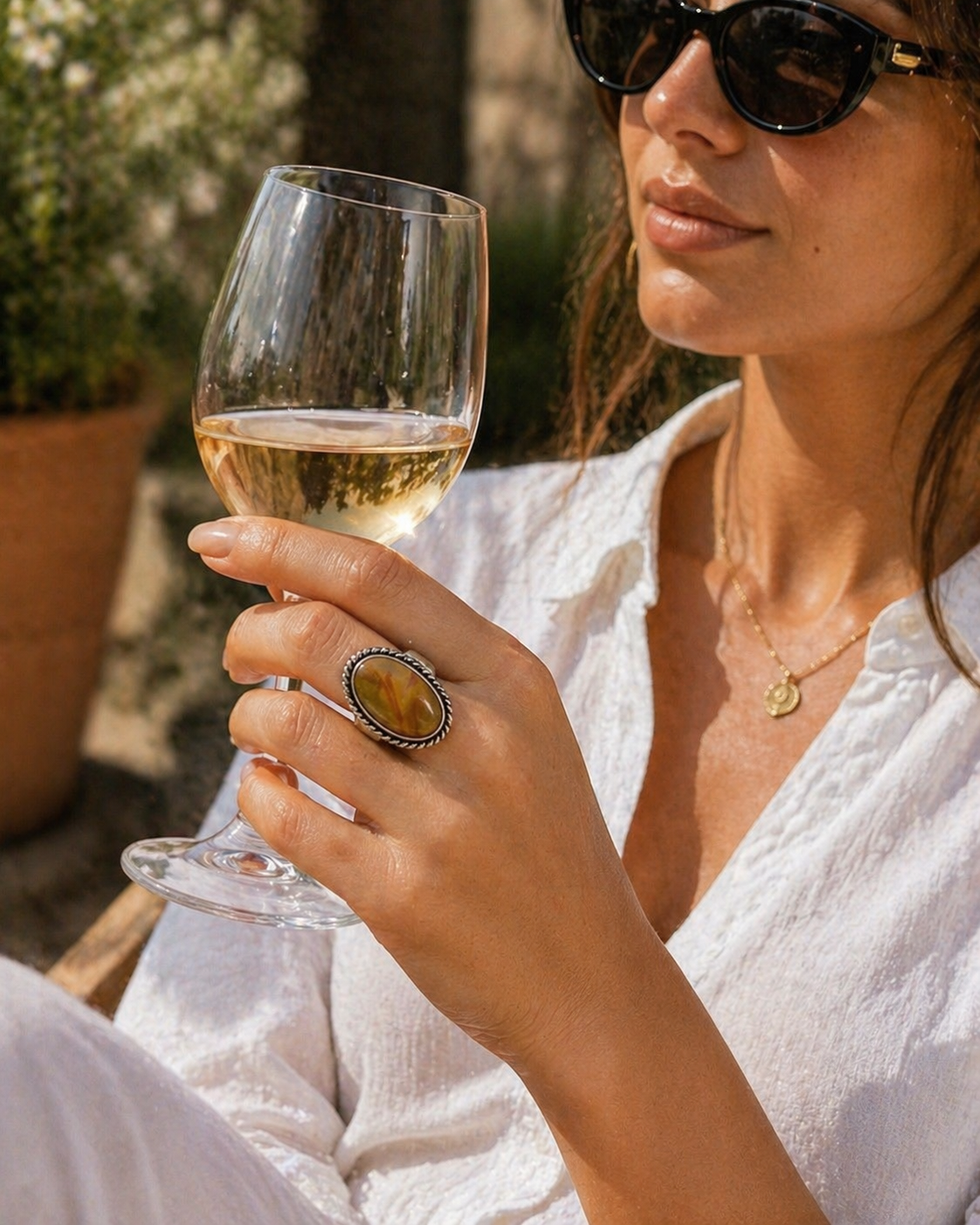 Picture Jasper Statement Ring