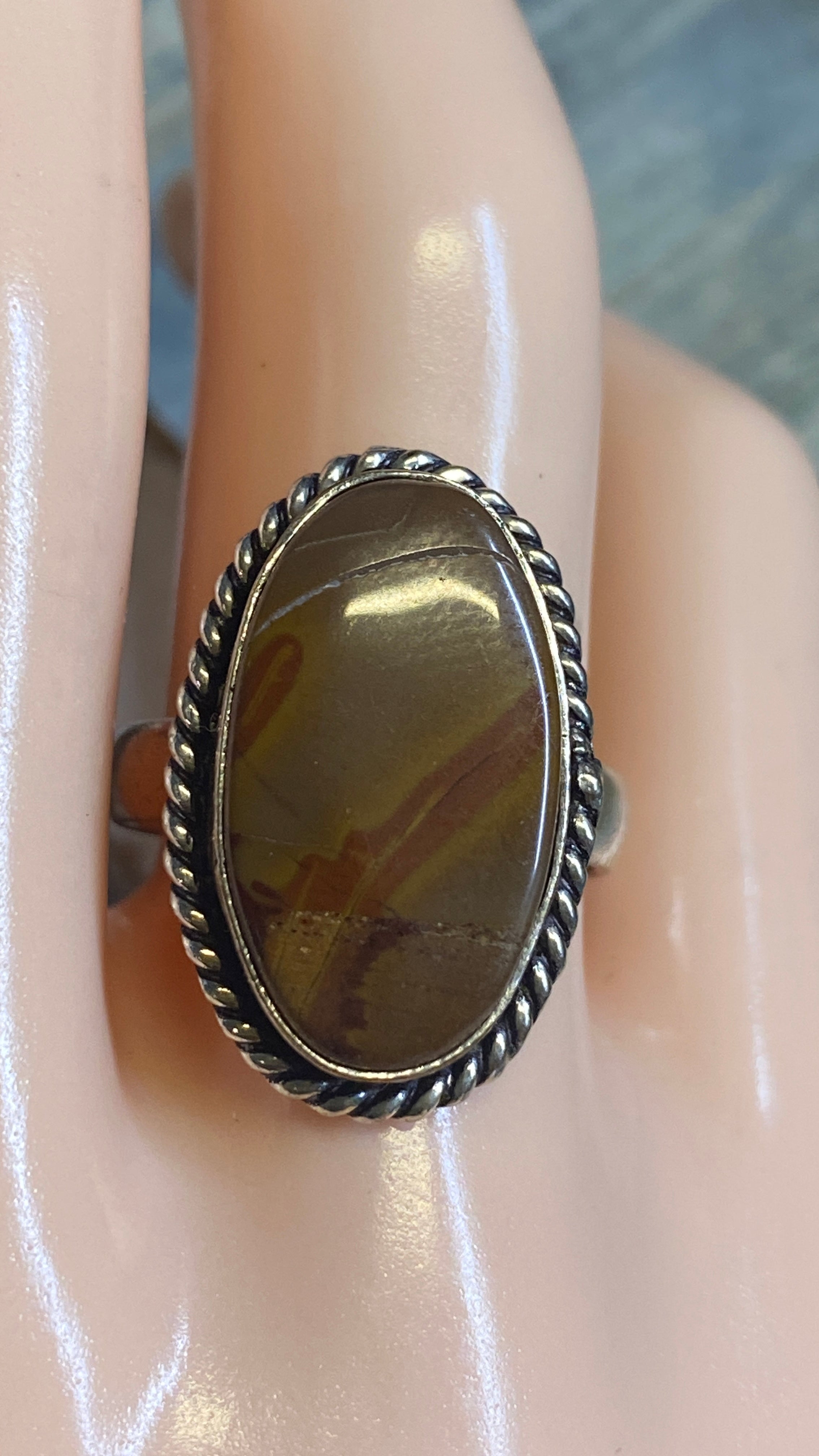 Picture Jasper Statement Ring