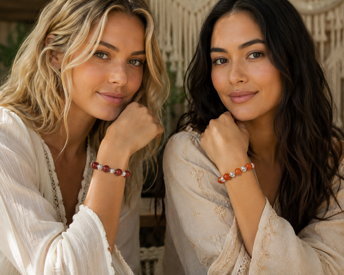 BRACELETS- -PICK YOUR STONE-PICK YOUR SIZE-PICK GOLD OR SILVER-10MM NATURAL STONE BEADS WITH 10MM 18k GOLD OR 925 SILVER PLATED BEADS