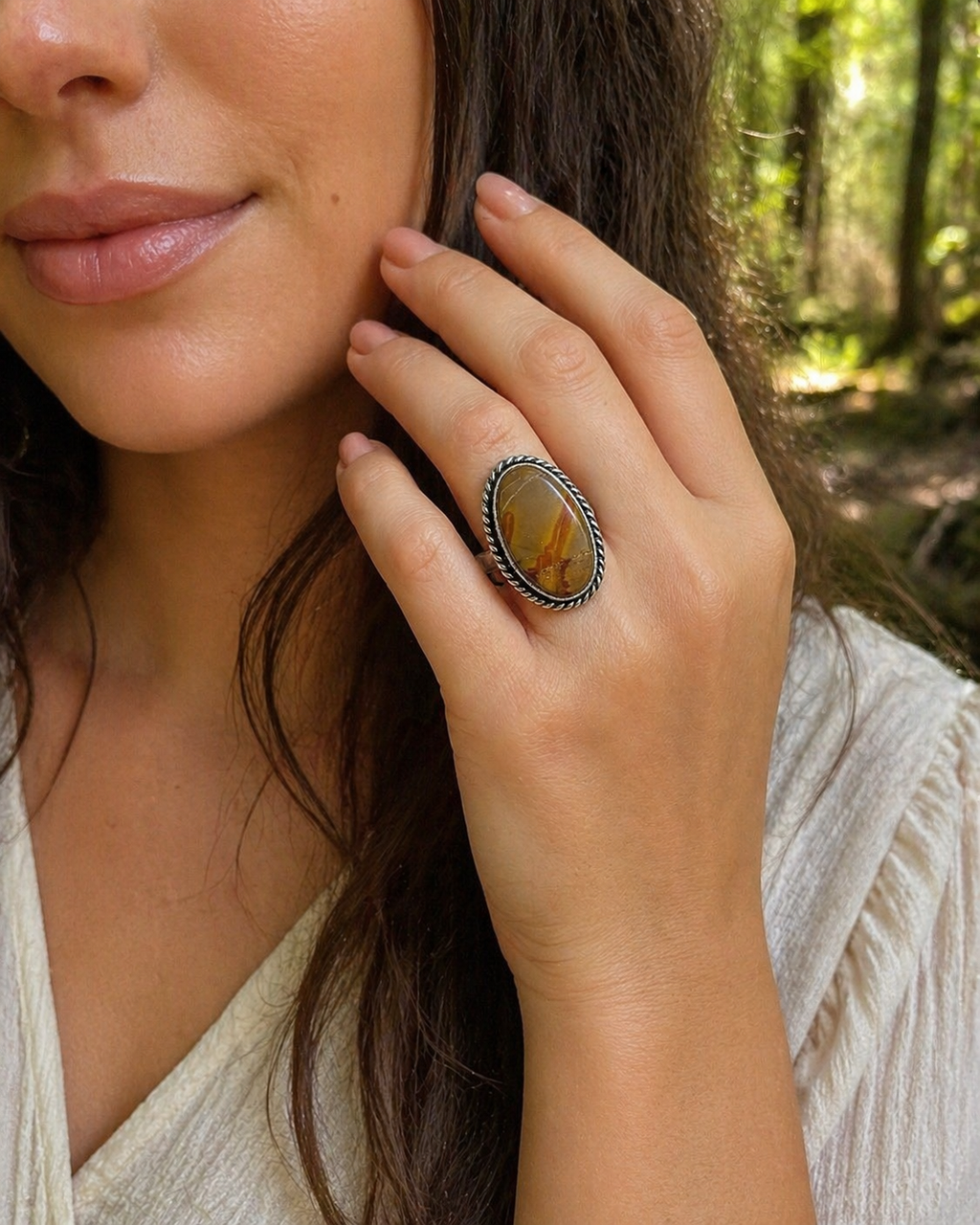 Picture Jasper Statement Ring