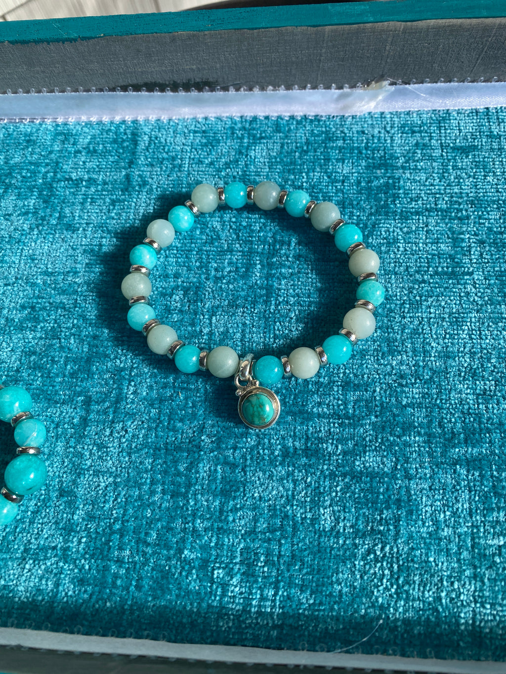 Caribbean Chalcedony & Aventurine Bracelet