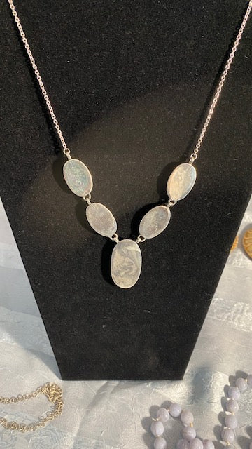 Solid Sterling Silver and Spiny Oyster Statement Necklace