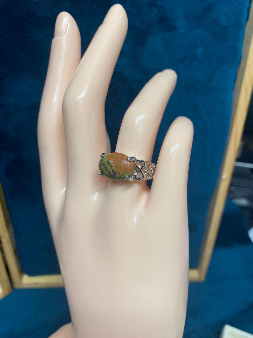 UNAKITE STATEMENT RING – SIZE 7.5