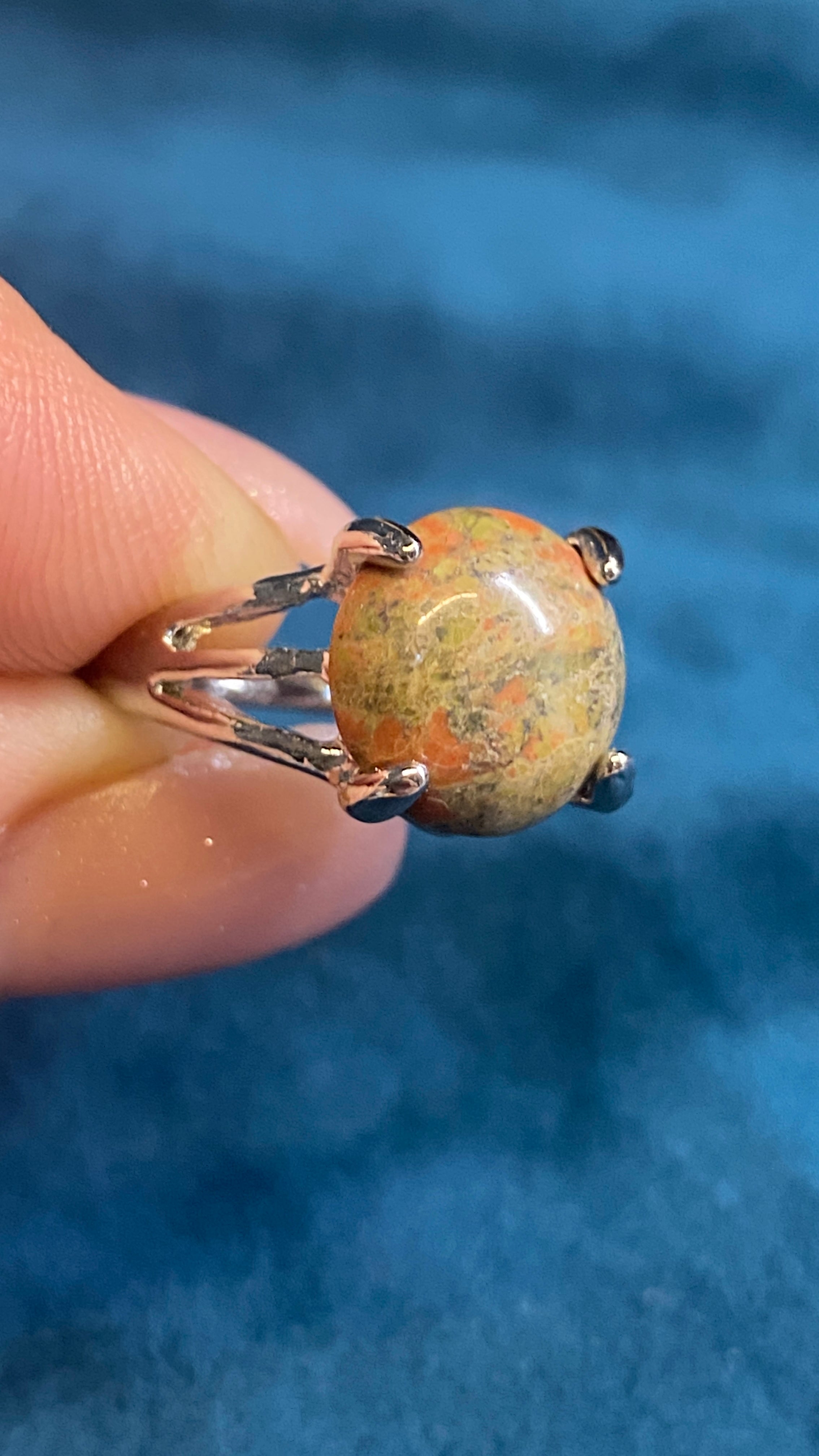 Stunning Unakite Ring – Size 7.5