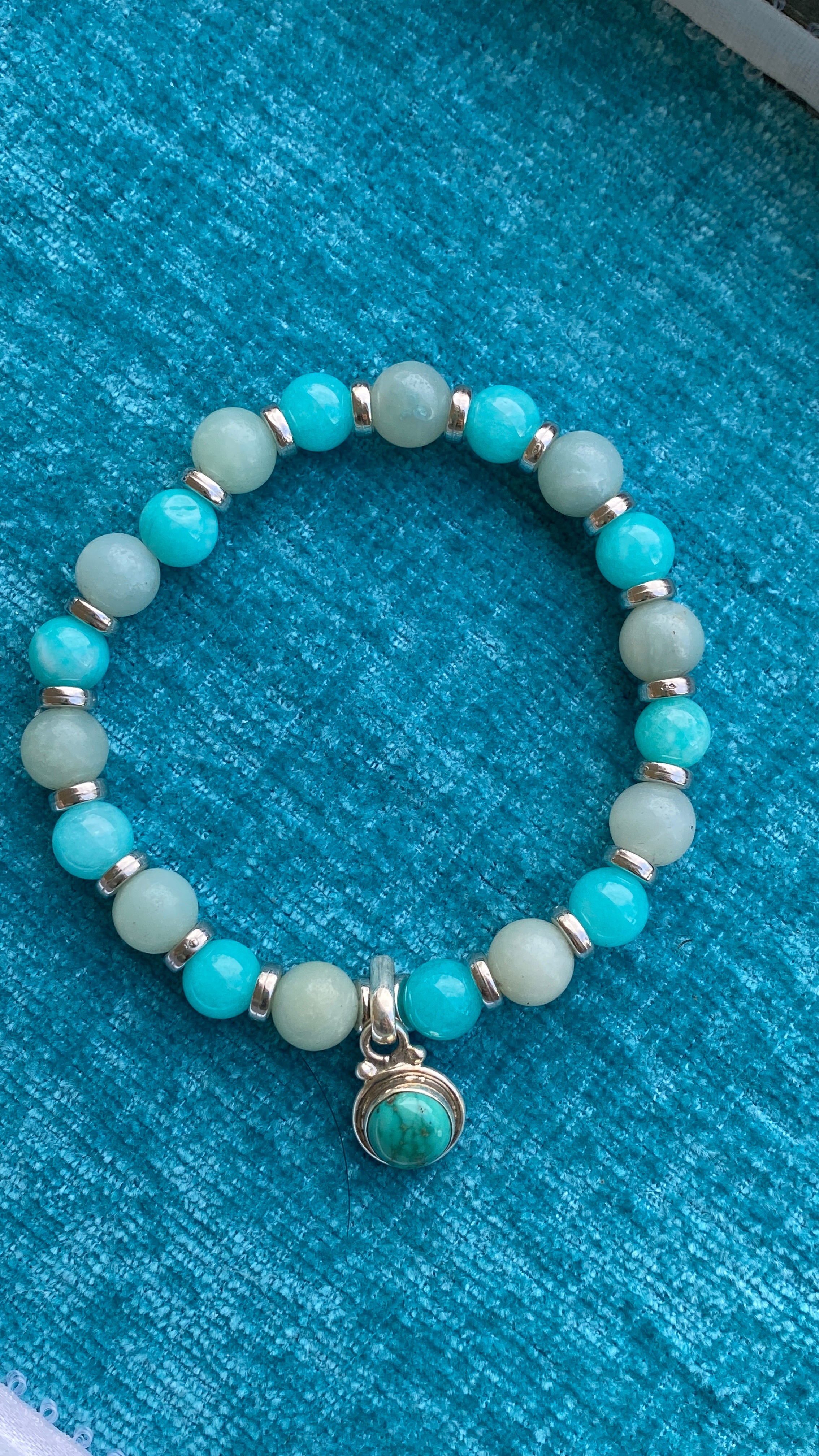 Caribbean Chalcedony & Aventurine Bracelet