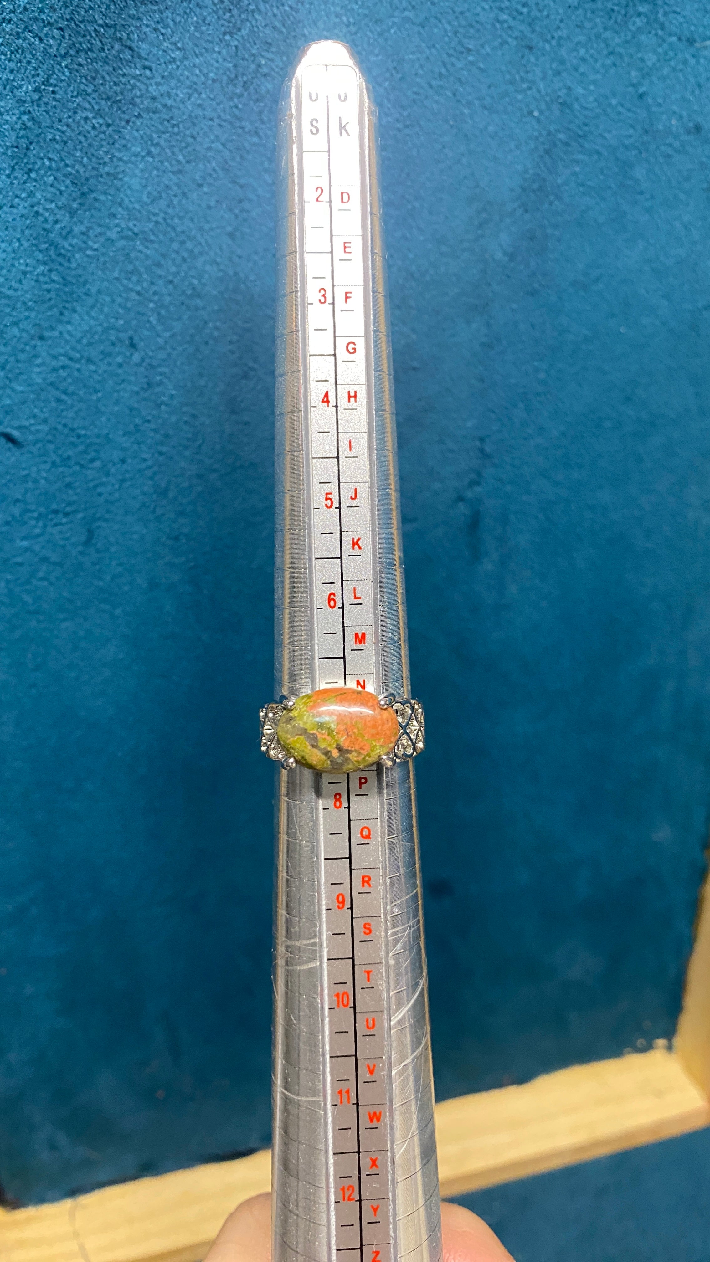UNAKITE STATEMENT RING – SIZE 7.5