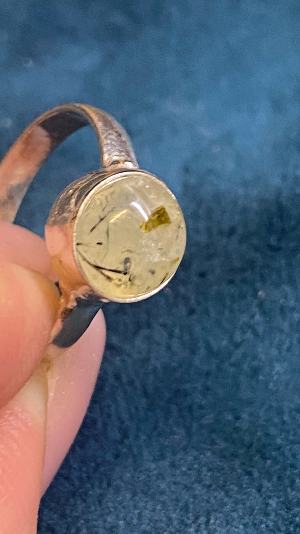 Prehnite Sterling Silver Ring – Size 7.25