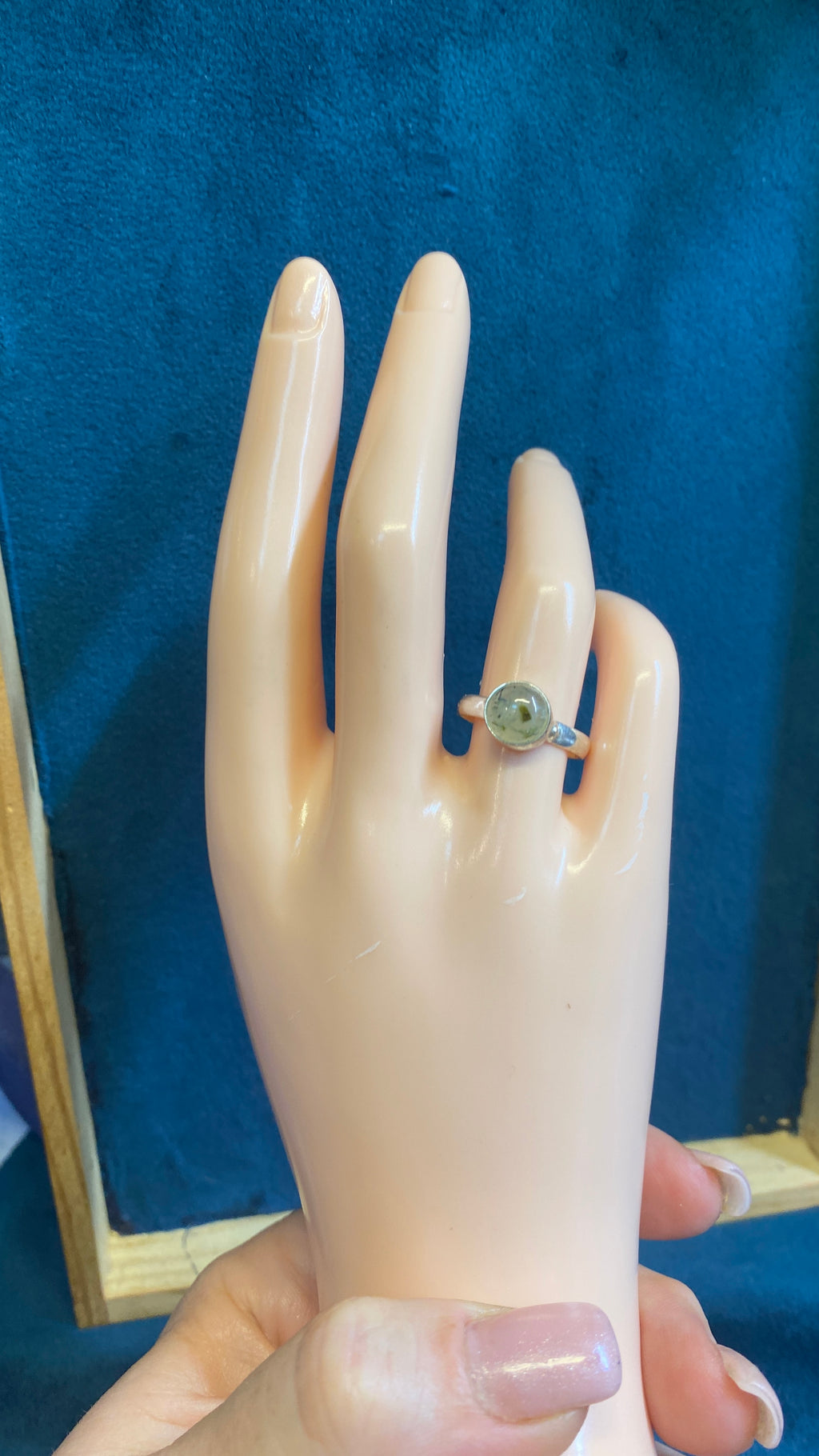 Prehnite Sterling Silver Ring – Size 7.25